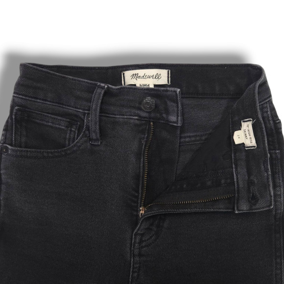 EUC Madewell High-Rise Stretch Denim Skinny Jeans Sz. 24x28 Black Frost - Picture 4 of 10